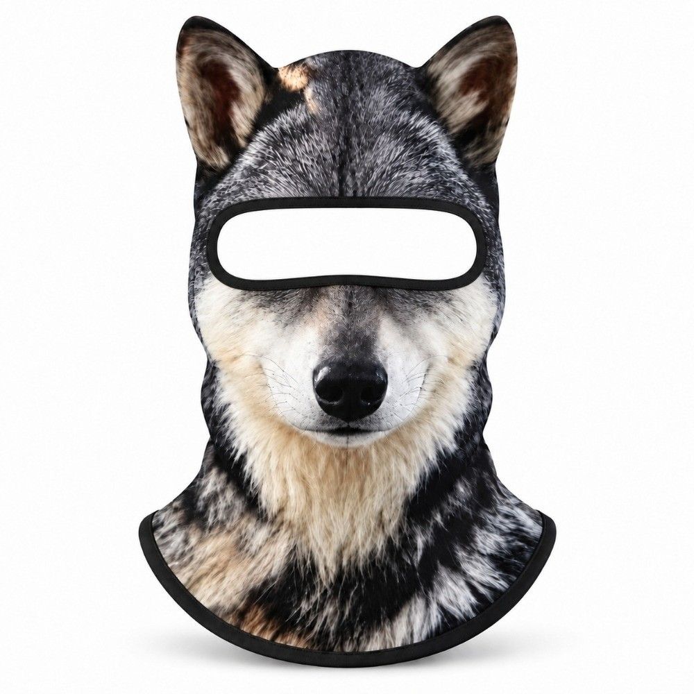 Passamontagna Animale 3D Husky Copertura Integrale del Viso Maschera 3D Carina per Esterno