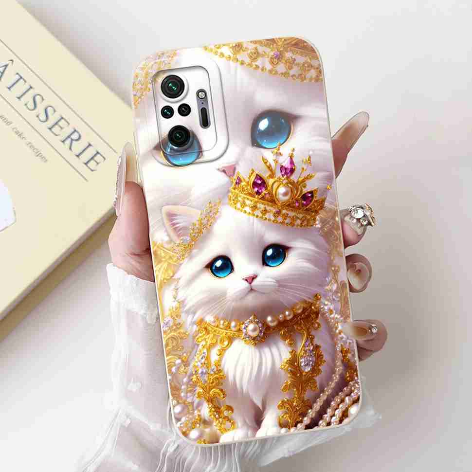 For Xiaomi Redmi Note 10 Pro 4G 6.67" Case Cherry Fashion Girl Soft Silicone TPU Cover For Redmi Note 10Pro 4G M2101K6G Shell