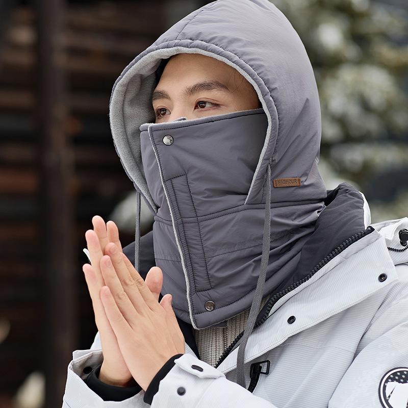 New scarf one-piece winter windproof velvet cycling child face protection warm windproof ski cap