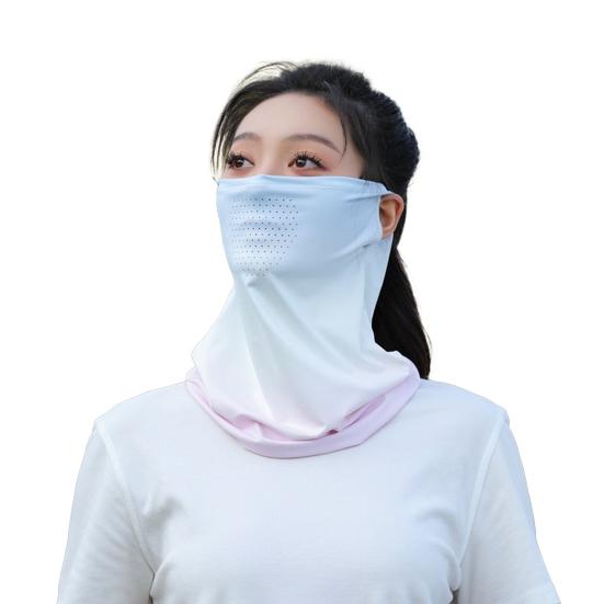 Ice Silk Sunscreen Face Sun Protection Face Guard Breathable Holes Protector Neck Clavicle