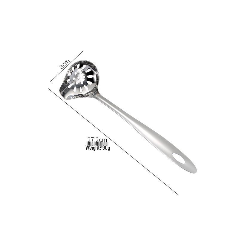 Thickened Stainless Steel Slanted Spout Ladle: Sauce & Soup Pouring Spoon with Duckbill Tip.
