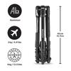 Manfrotto befree Advance 3-Way Live Travel Tripod Kit MH01HY-3W Head, 13.2 lb Capacity, 59.4" Height, with Carrying Bag, Black