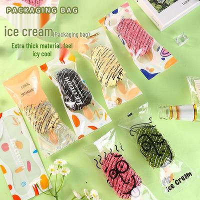 Clear Disposable Popsicle Packaging Bag for Homemade Ice Cream Desserts