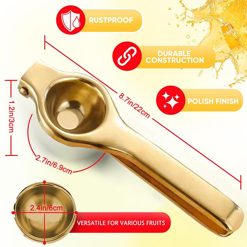 Zitronenpresse Extra Groß, Zitronenpresse Entsafter Edelstahl, Hochleistungs-Manuelle Zitruspresse Handpresse