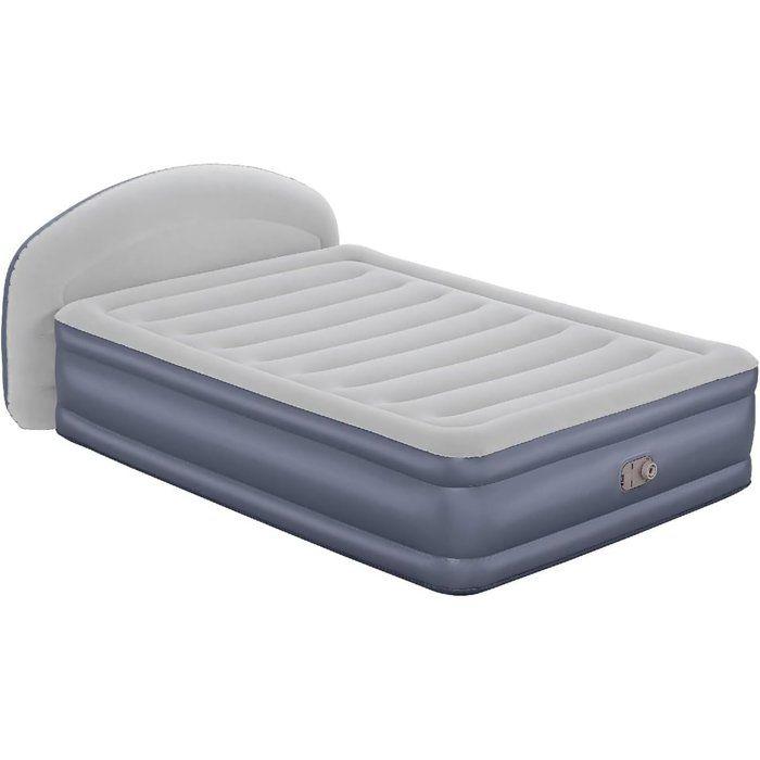 Matelas gonflable - BESTWAY - 671BD Queen - Pompe électrique intégrée - Tête de lit LoungeLux - Tritech durable