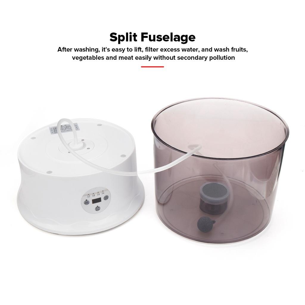 Máquina Limpiadora Ultrasónica Portátil de 9L Máquina Limpiadora de Verduras y Frutas Lavadora Esterilizadora Concentrador de Oxígeno Lavadora