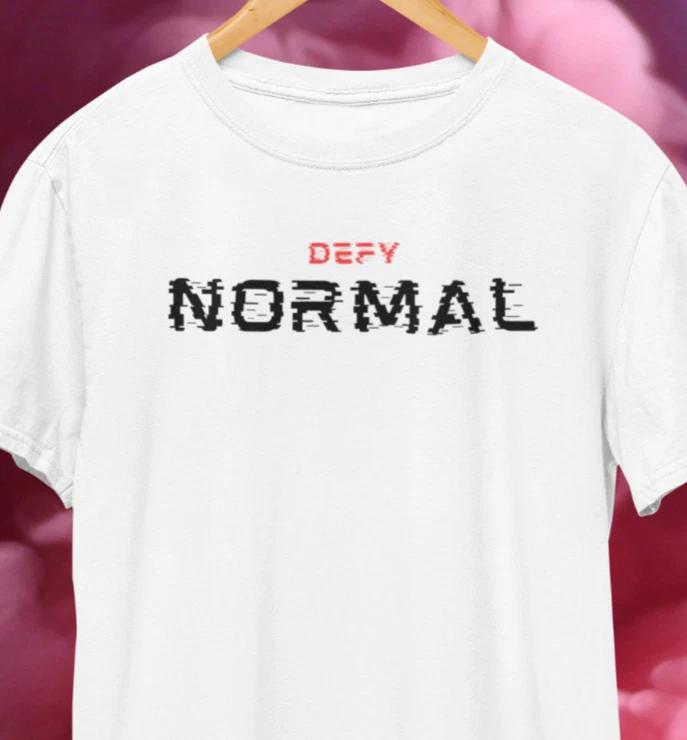 Defy Normal Punk Rock T-Shirt / Retro Vintage Crass Anarchy Peace Protest Tee L