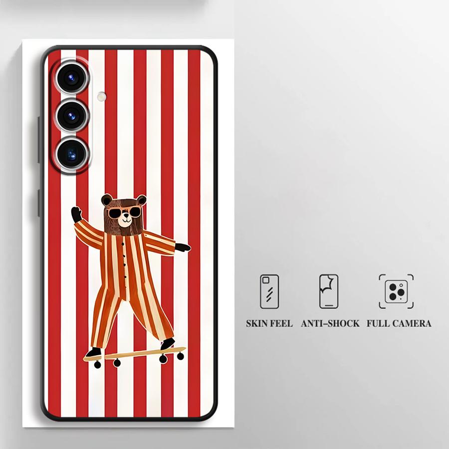 Phone Cover Case for Samsung Galaxy A57 A32 A24 A37 A22 A26 A52 A36 A53 A35 A73 A51 A25 A55 A23 A72 A71 Creative Cartoon Animals