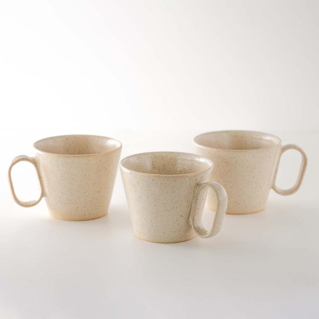 Wired Beans Eternal Shigaraki Ware Wheat Beige 240ml Mug, Mug,