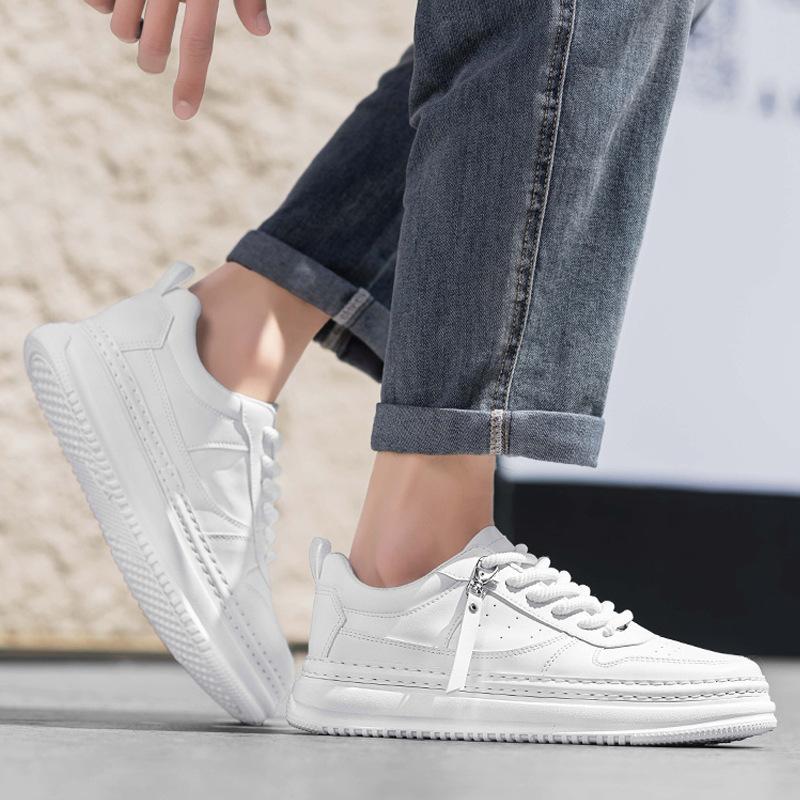 Men's shoes spring summer 2025 new trend round head versatile breathable platform sports leisure color matching comfortable men's shoes