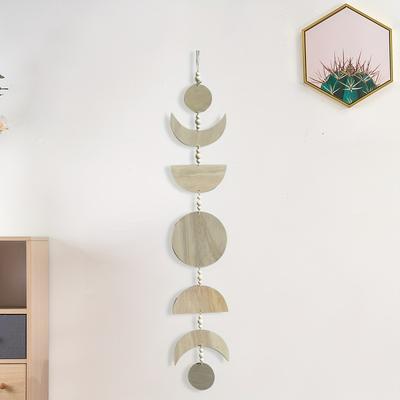 1 Stück-Böhmischer handgefertigter Holzschmuck, künstlerische und kreative Heimdekoration, minimalistische Wanddekoration