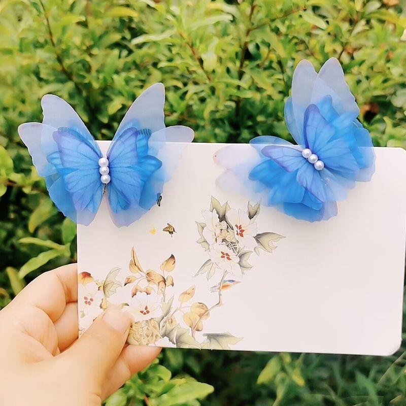 

Сказочный и Изысканный Браслет с Бабочкой Красивый Элегантный Цветок на Запястье Гибкий Ремешок для Руки Художественный Танцевальный Ремешок для Ношения Новый Китайский Национальный Стиль About 7cm butterfly hairpin pair((FJ16)C)