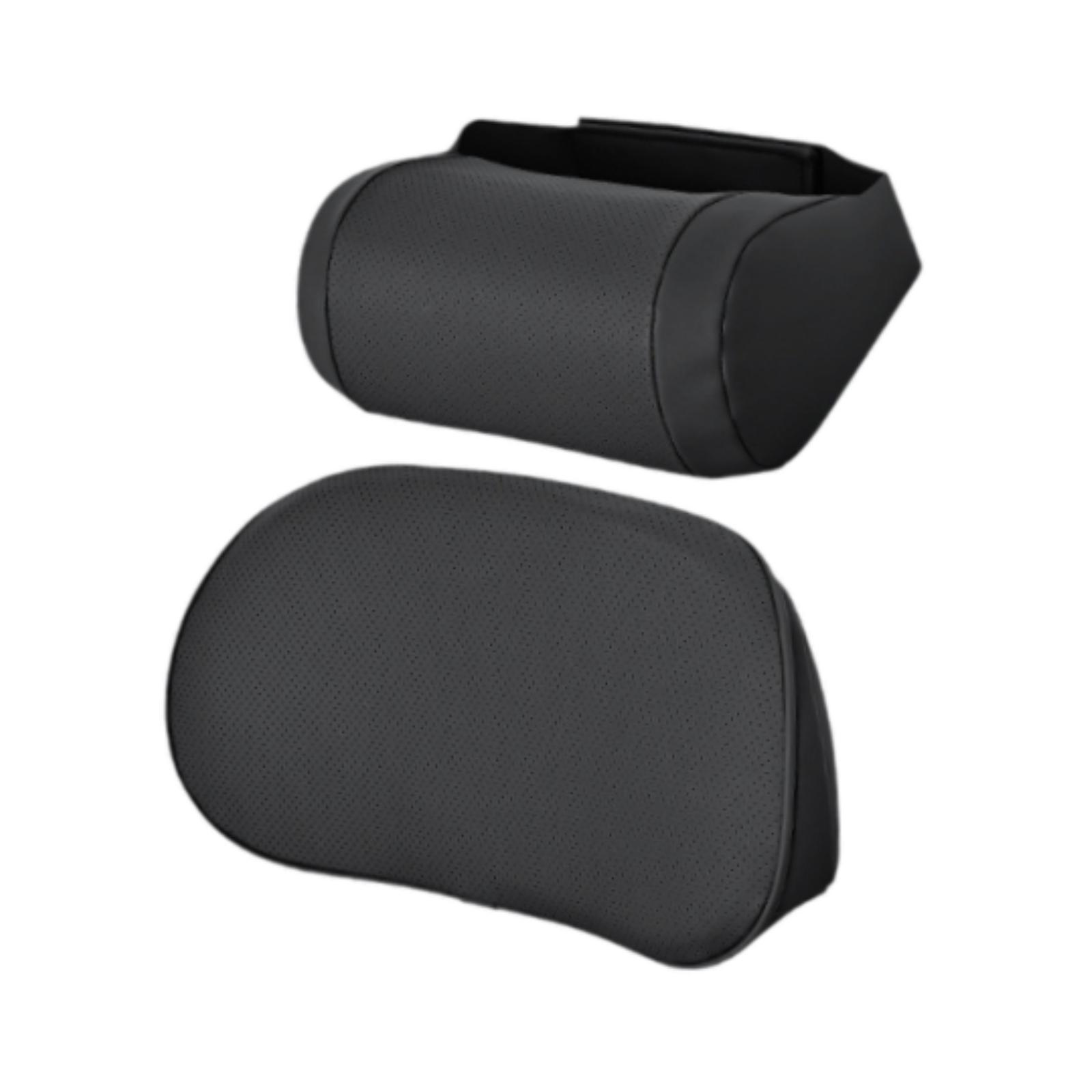 Memory Foam Car Neck Pillow PU Leather Ergonomic Headrest Back Cushion for Car Seat Covers Modern Interior Design