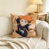 Anime H-Haikyuu Shoyo Hinata Square Double-Sided printed Pillow Case Bedroom Bedside Pillow Sofa Cushion Cover