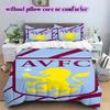 Team football Pattern Bedding Quilt Set Quilt Cover Pillowcase Home Decoration Birthday Gift (1 * duvet cover + 2 * pillowcase, without core)