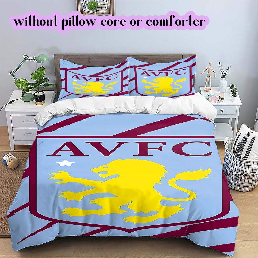 Team football Pattern Bedding Quilt Set Quilt Cover Pillowcase Home Decoration Birthday Gift (1 * duvet cover + 2 * pillowcase, without core)