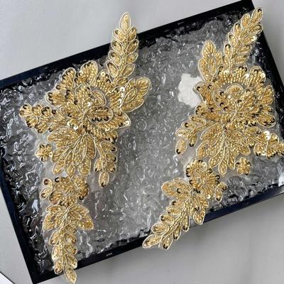 Gold Handmade Beads, Car Bone Line, Flower Clothing, Dress, Performance Clothing, Decorative Accessories, Cloth Stickers, Accessories