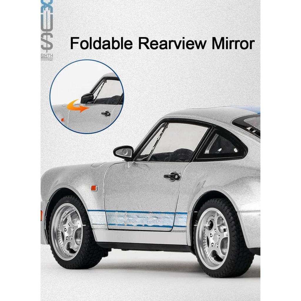 1/24 Alloy Diecast Metal Toys Car Model Porsche Phantom Police Car The Real Car with Sound Light Collection Enthusiasts Kids Great Gifts