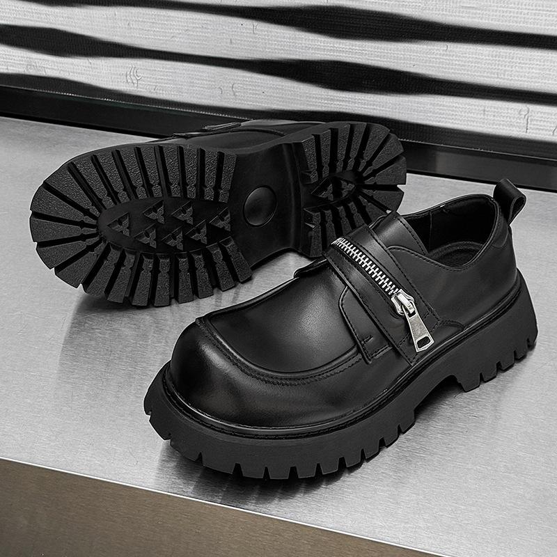 

Новые летние мужские туфли дерби с платформенной подошвой и толстой подошвой, увеличивающие рост 47
