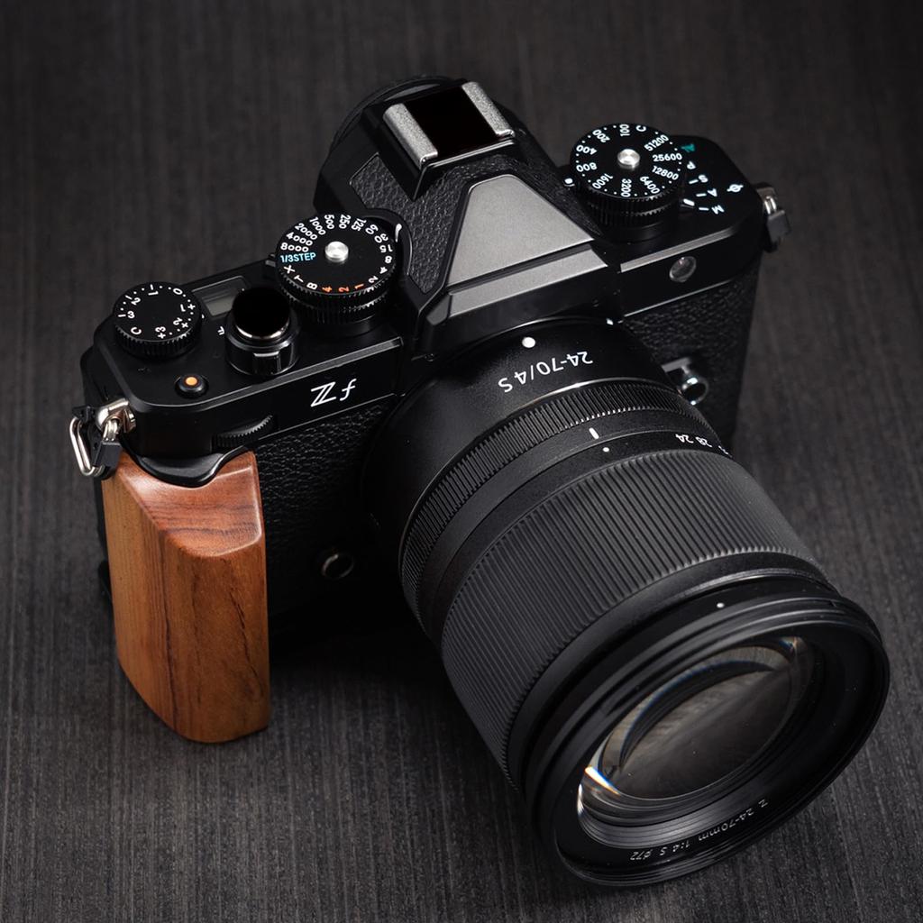 Iborrys Premium Solid Wood Camera Compatible with Nikon Zf with Dedicated Quick Release Handcrafted with Premium Retro Natural Wood Handle Grip,