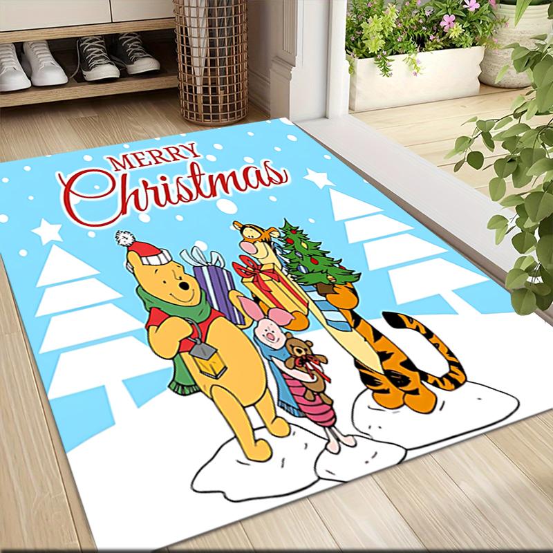 Christmas Winnie Pooh Tigger Carpet Rug Soft Washable Anti Slip Home Living Room Sofa Mats Personalized Christmas Rug