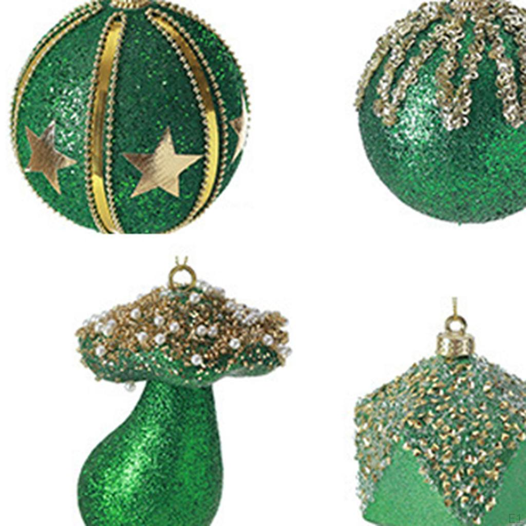 7x Christmas Tree Ornaments Hanging Pendants Foam Xmas Decor Decorative Baubles for Party