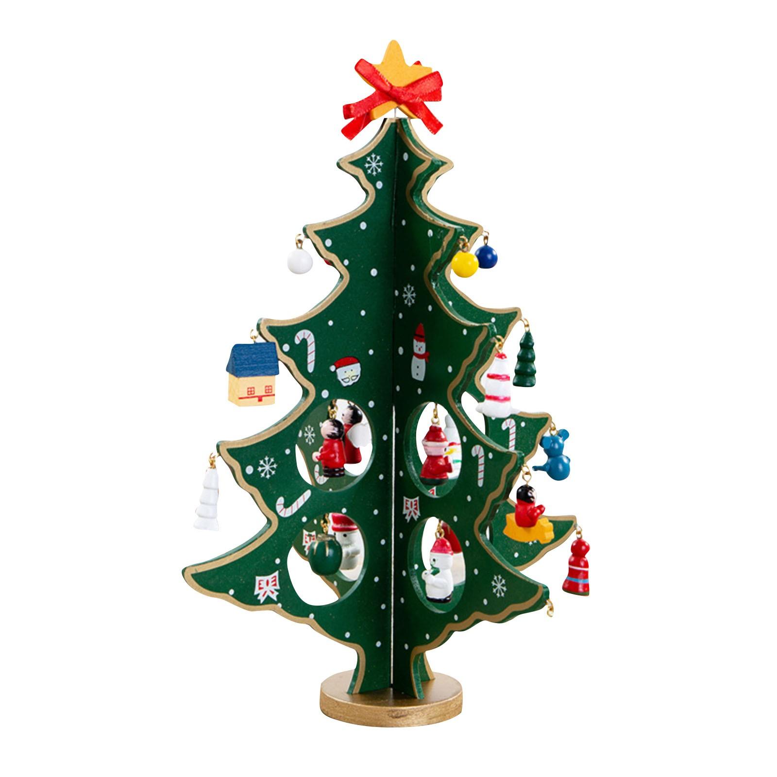 

Рождественские украшения Маленькие миниатюрные композиции из сцен с эрегированным телом, настольные украшения One Size зелёный