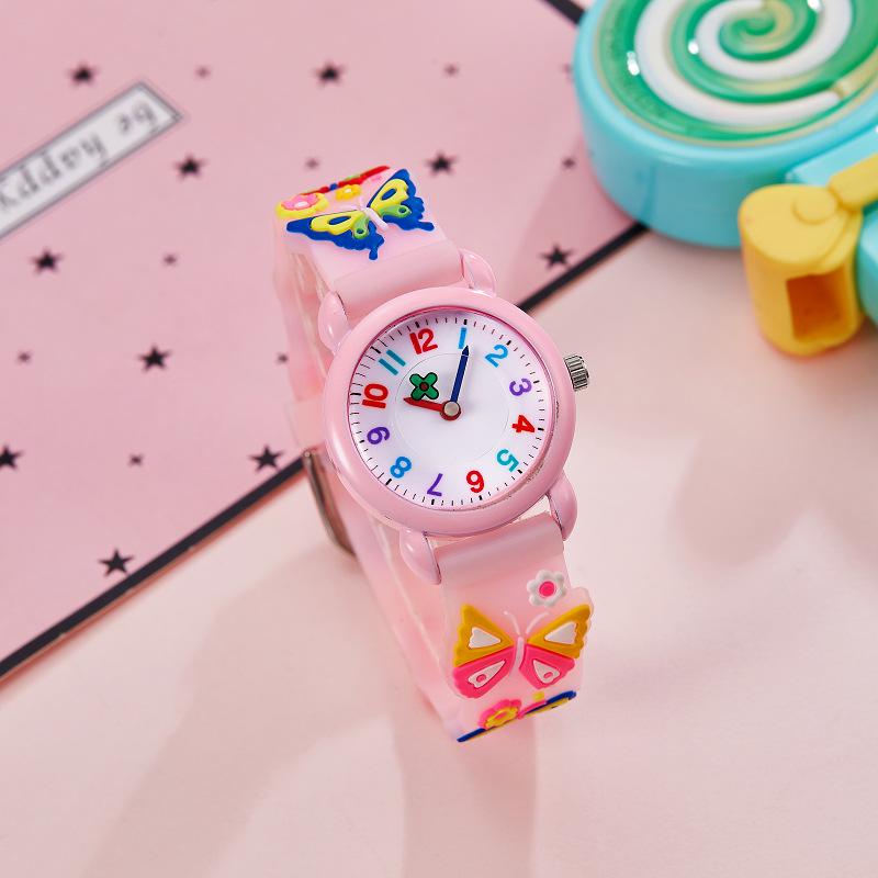 Waterproof Silicone Strap Quartz Watch for Primary School Students