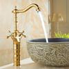 Gold Basin Faucet Bathroom Deck Mounted Dual Handles Black Bathroom Sink Faucet Antique Kitchen Mixer Taps Chrome