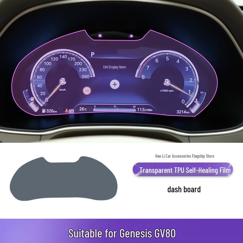 Der Genesis GV80 ist ein leistungsfähiges, kompaktes und leichtes Auto mit einem leistungsstarken Elektromotor, der mit einer Leistung von 120 kW (250 PS) und einer Leistung von 120 PS (400 Nm) angetrieben wird. Er verfügt über eine 100-mm-Lauffläche und eine 12-mm-Lauffläche mit 120 mm Durchmesser. (2021-2023) Schaltkonsolen-Aufkleber - Transparente TPU-Folie Zubehör.