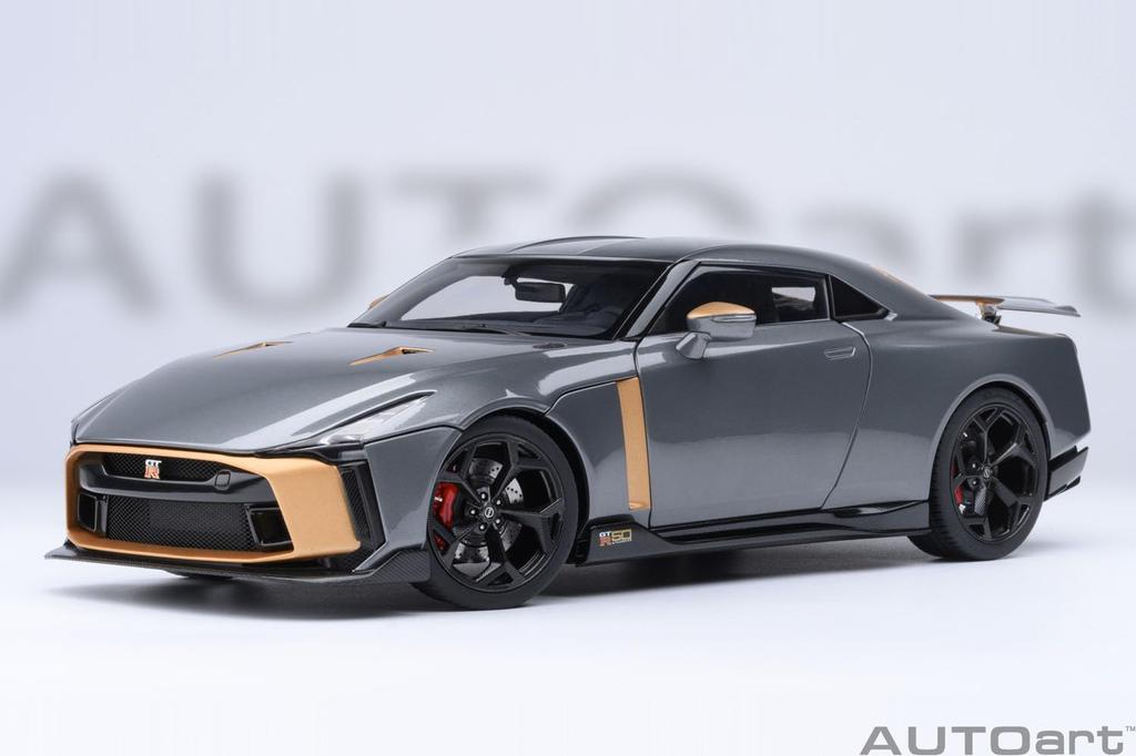 AUTOart Scale Nissan by ITALDESIGN Finished Model 77510 1/18 GT-R50 (Gray/Gold)