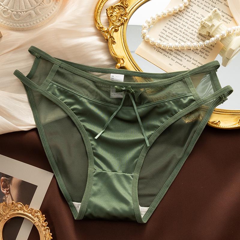 Women's Low Waist Lace Cotton Briefs