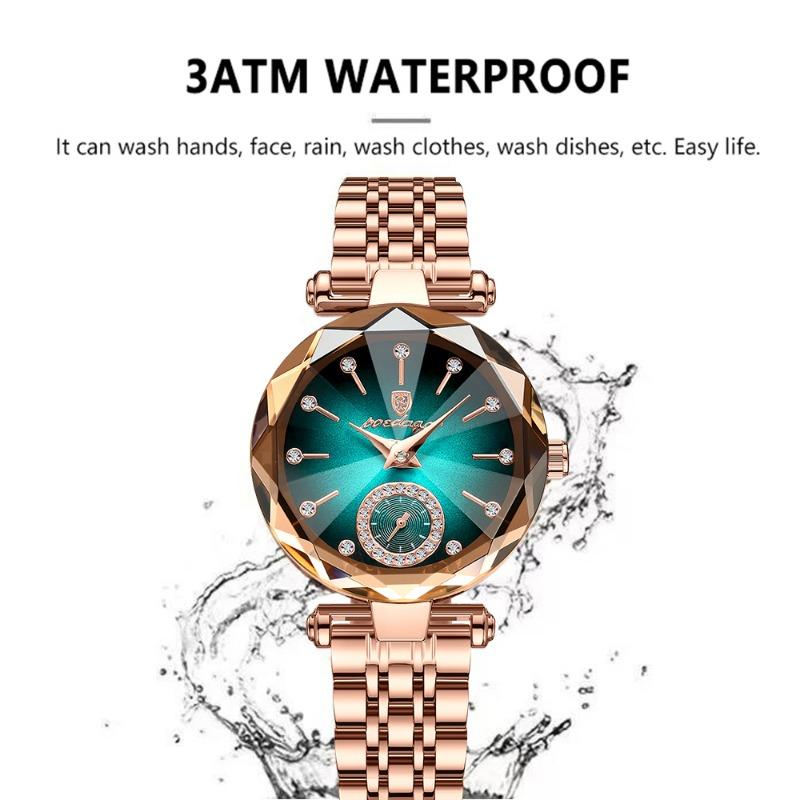 POEDAGAR Elegant Luxury Women's Quartz Watches Waterproof Stainless Steel Watch Casual Fashion Ladies Wristwatch