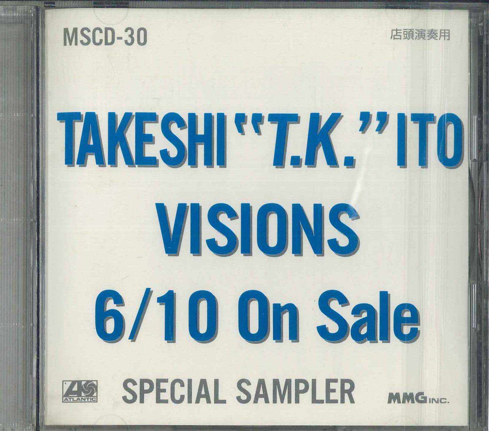 

CD TAKESHI ITO - Visions MSCD30 ATLANTIC 1992 Japan Japanese Pop/Rock Used