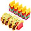 Addein 6 Pack Wavy Taco Holders, Plastic Taco Shell Stands for Tacos, Sandwiches, Hot Dogs, Party Kitchen Utensils