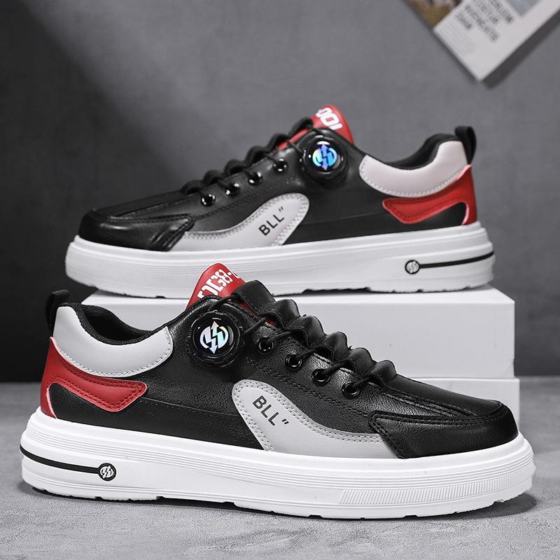 

Men s trendy shoes 2025 new spring and autumn button board shoes student youth sports and leisure shoes leather men s 44