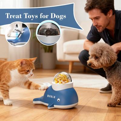 Dog Treat Toy Whale-Shaped Slow Feeder Dog Treat Toys To Keep Them Busy For Small Medium Large Breed Pet Enrichment Healthy