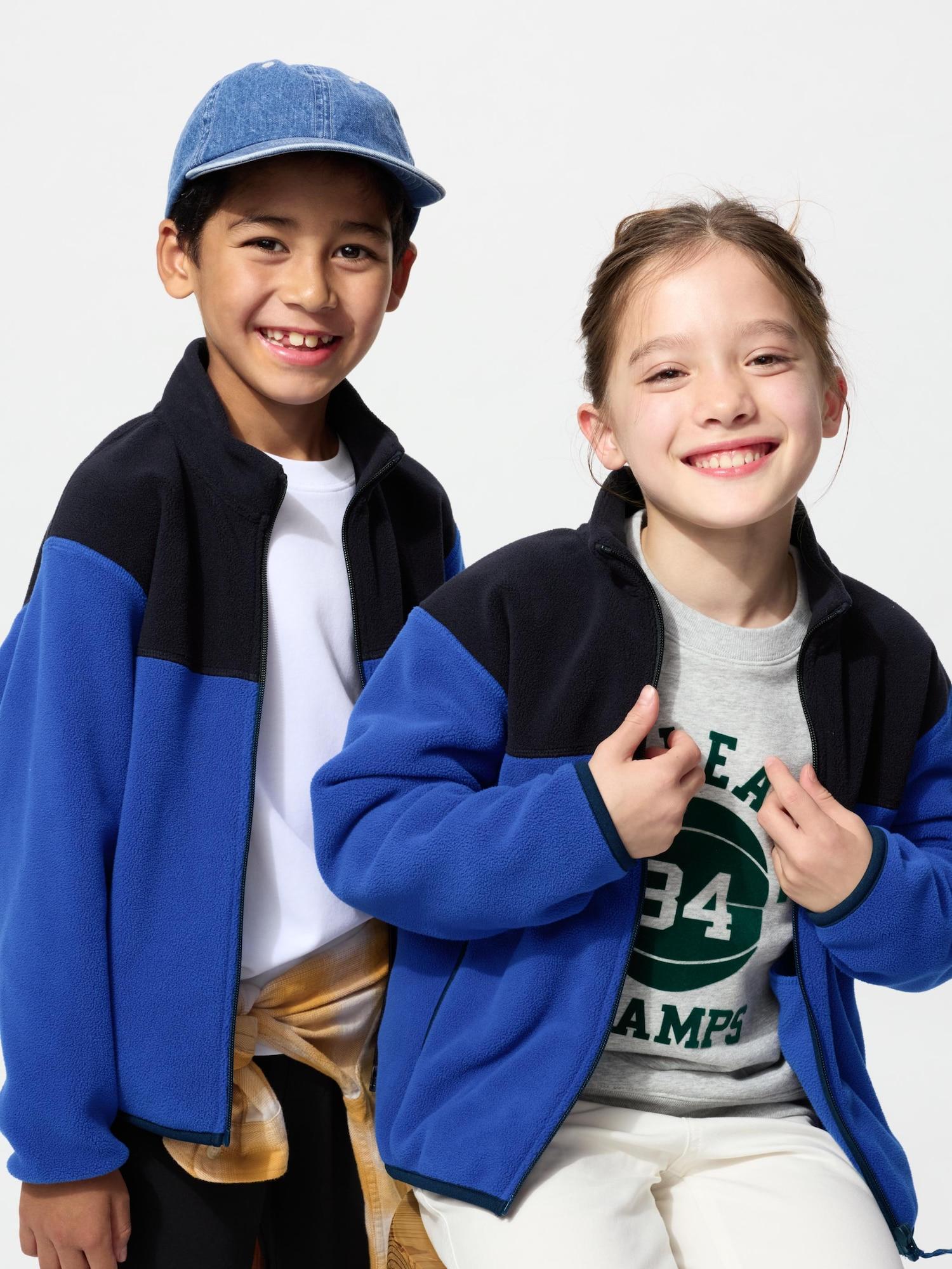 

Uniqlo Детская флисовая куртка Color Block 66 BLUE/KIDS 160