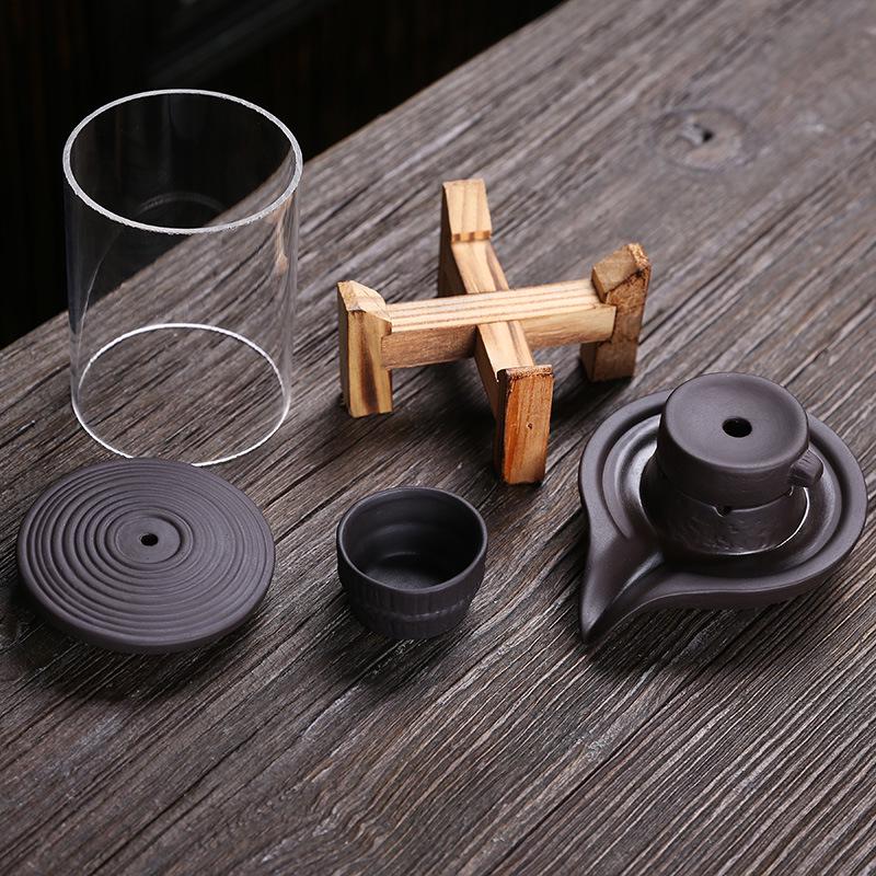 Retro Zen Backflow Incense Burner - Sandalwood & Agarwood Decorative Piece
