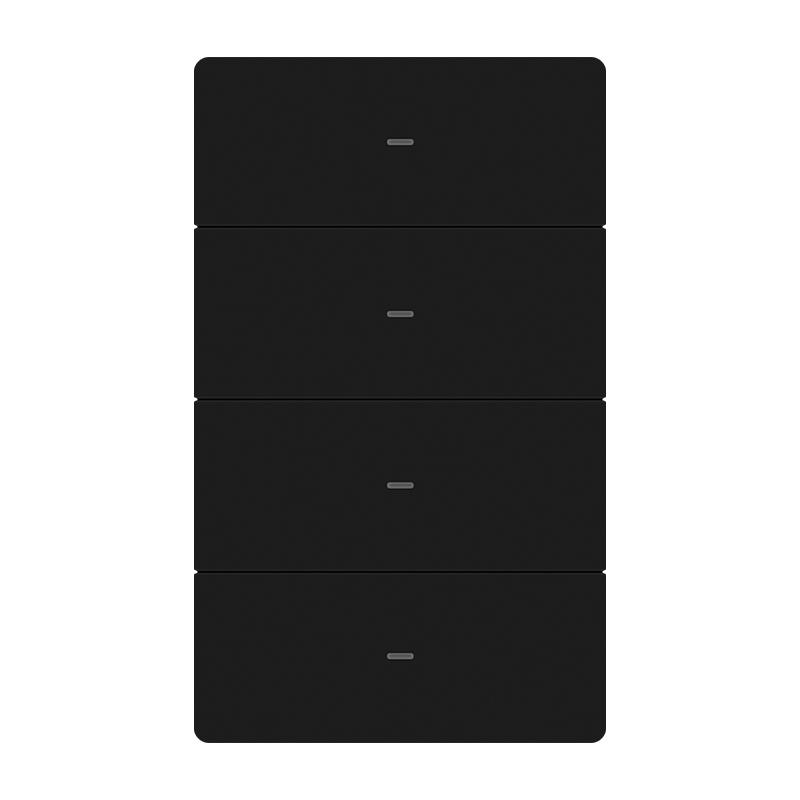 Factory Tuya Intelligent Wall Switch US Standard WiFi 1-4 Gang PC Push Button Lighting Switch APP Timed Control