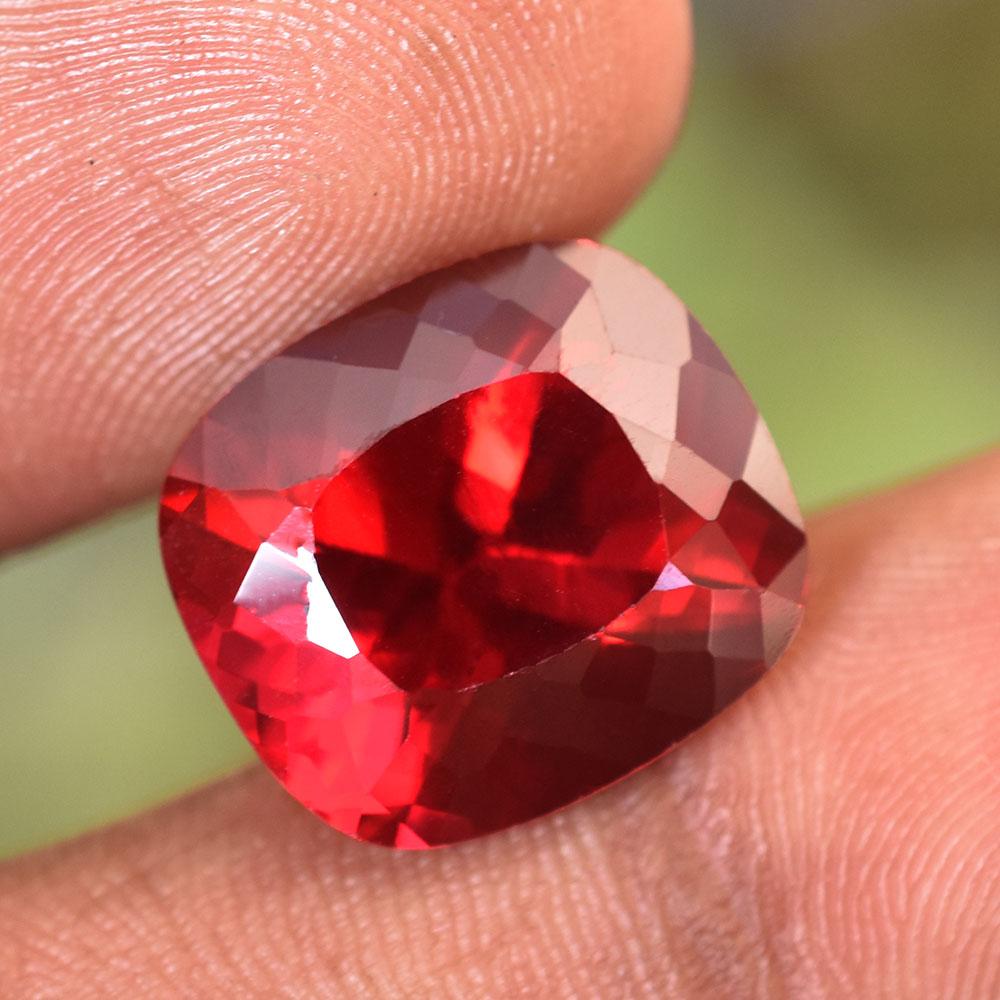 Natural Red Ruby Loose Gemstone 19.25 Ct Cushion Cut for Jewelry Making and Gem Collections