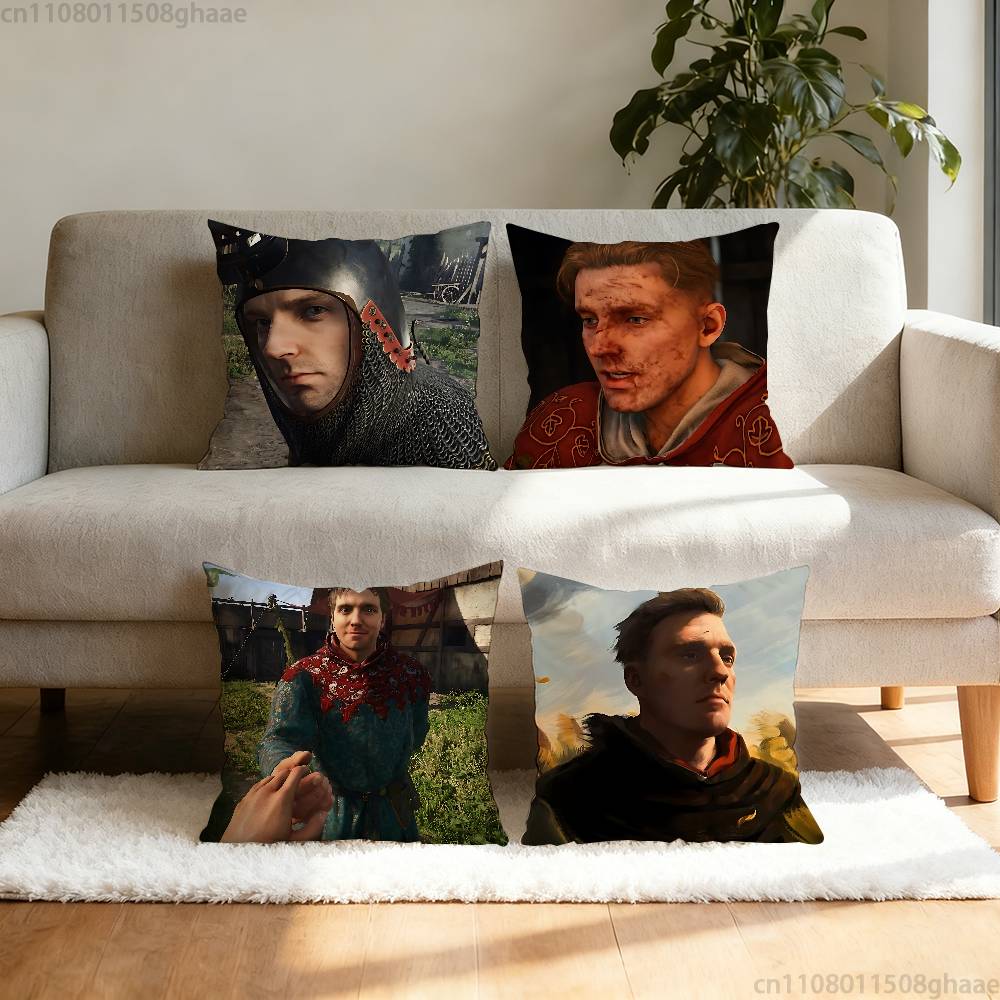 KKingdom Come Deliverance Pillow Case Square DoubleSided Printing Short Plush Sofa Cushion Cover Bedroom Bedside Pillow