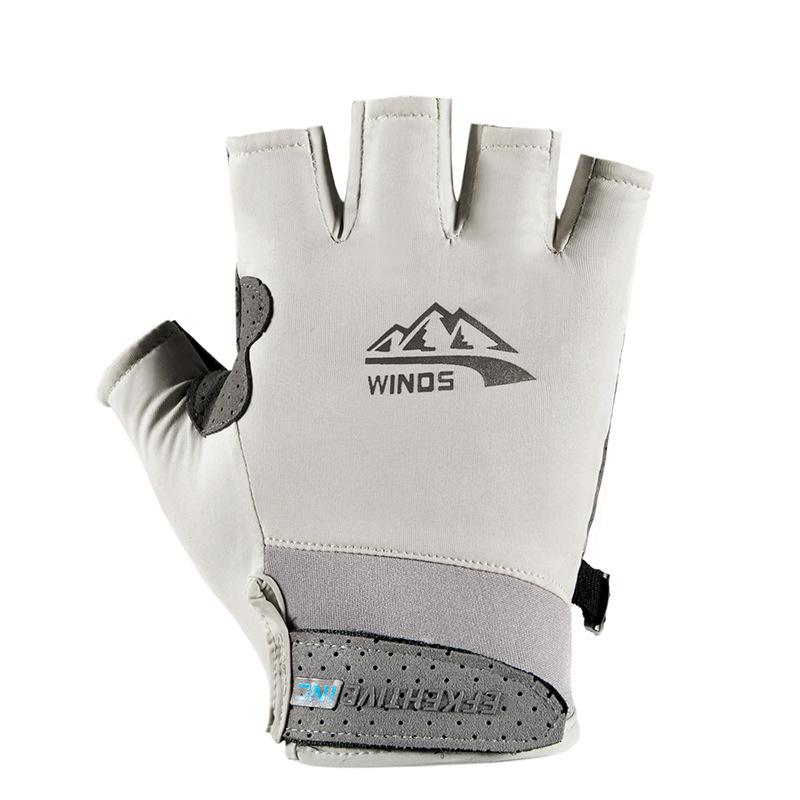 Source Factory Ice Silk Men's Summer Leakage Two Fingers Takeaway Riding Driving Outdoor Sunscreen Thin