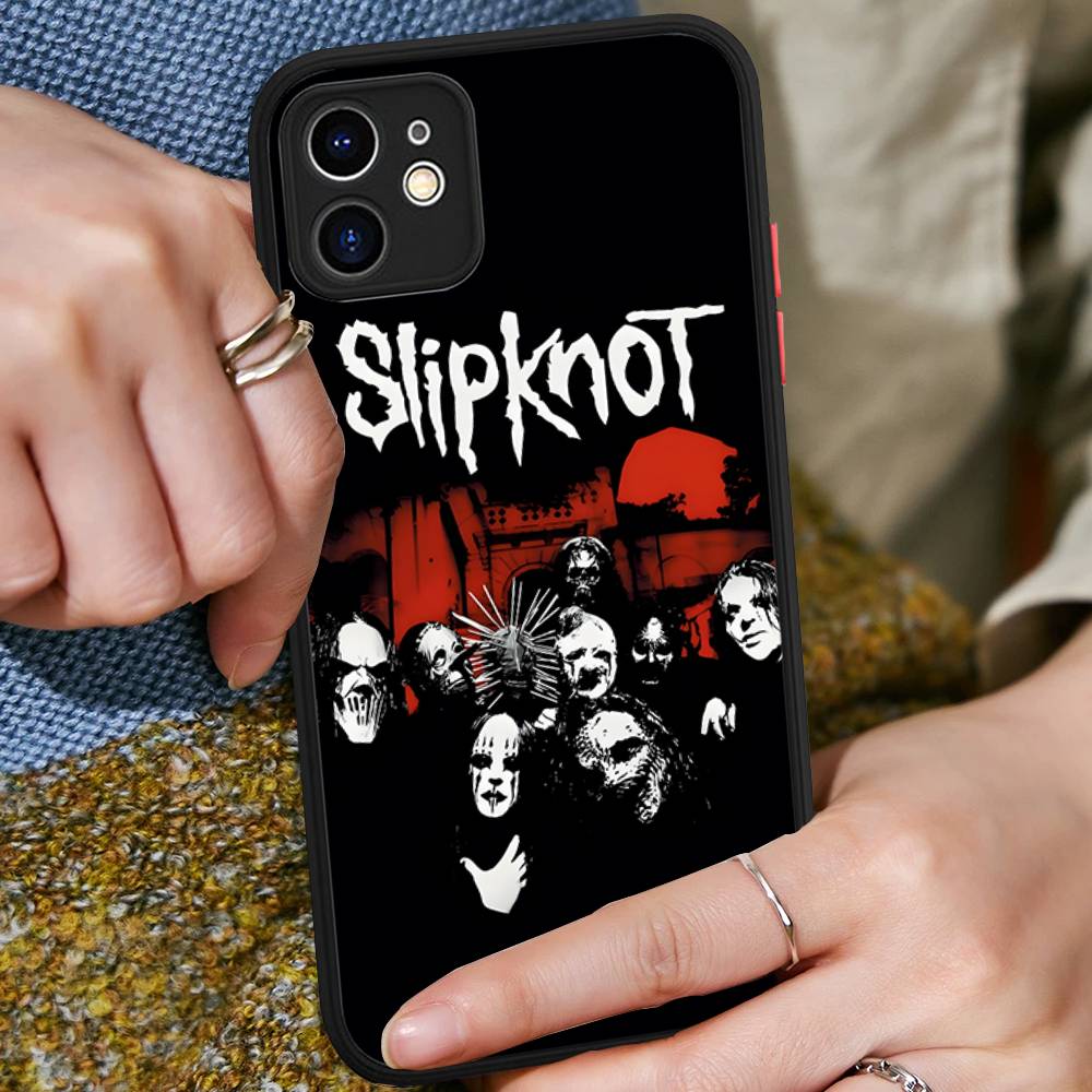 

S-Slipknot For iPhone 11 12 13 14 15 16 Pro Max Plus X XS MAX Back Cover Matte Phone Case iphone 13