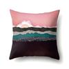 Polyester Pillowcase Automobile Decoration Mountain Home Print Pillowcase Waist Cushion Cover Bedside Cushion Cover Bedside Cushion Cover