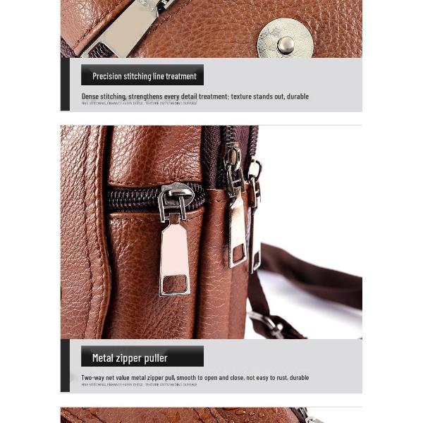 Genuine Leather Men's Multifunctional Phone Waist Bag