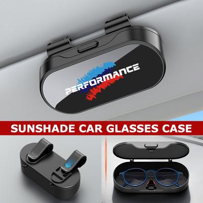 LXZR9 Car Eyewear Case Sunglasses Holder Sun Visor Storage Protective Box For Performance M Alpina iX iX1 iX2 iX3 iX4 iX5 iX7 F11