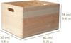 Caisse en Bois Rangement - Creative Deco - 40 x 30 x 24 cm - Non Peint - Poignées - Mixte