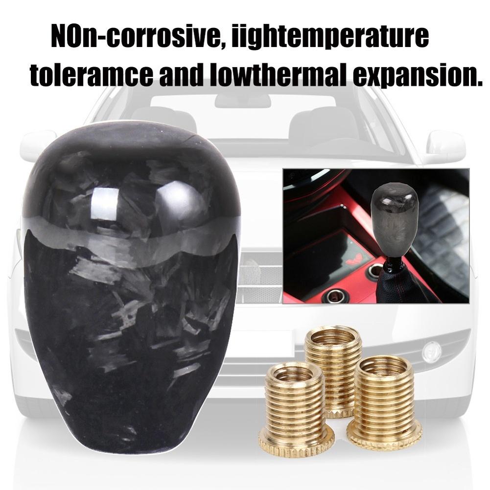Car Gear Knob Carbon Fiber Shift Knob Compact Size Compatible With Most Cars Ergonomic Grip Lightweight Construction