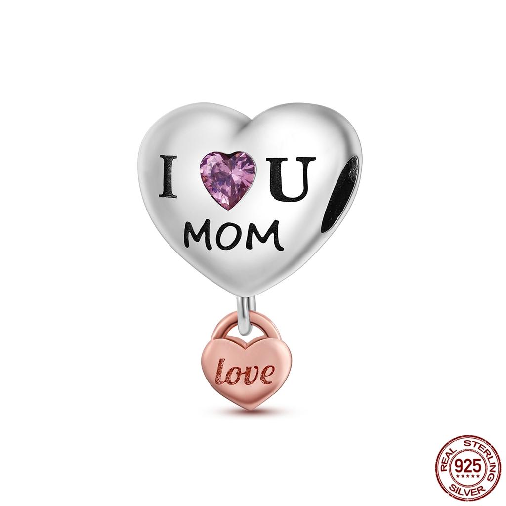 New In MotherS Day Copper Charm Mom Mother Family Charm Bead Fits Genuine Bracelets DoItYourself Woman Jewellery Gifts